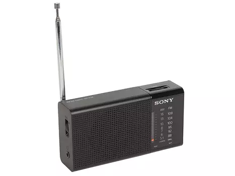 Радиоприемник SONY ICF-P36 Горизонтальный аналоговый FM / AM радиоприемник, Внешний динамик 100 мВт, Ремешок в комплекте,Гнездо для наушников,Тип испо