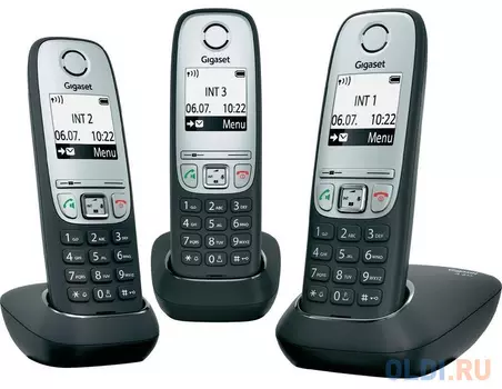 Радиотелефон DECT Gigaset A415 Trio черный