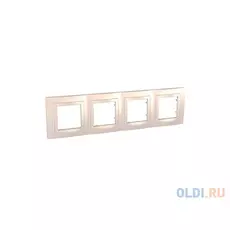 Рамка 4 пост бежевый Schneider Electric MGU2.008.25