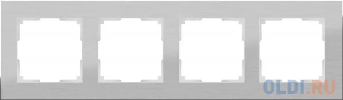 Рамка Aluminium на 4 поста алюминий WL11-Frame-04 4690389073663