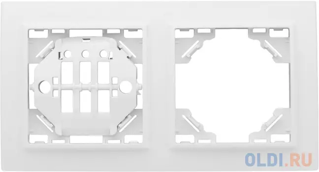 Рамка EKF Basic ERM-G-302-10 2-м минск горизонтальная бел.