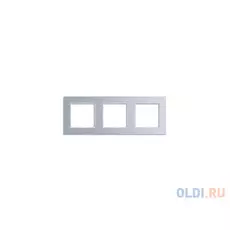 Рамка Legrand Etika 3 поста алюминий 672553
