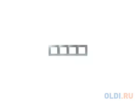 Рамка Legrand Etika 4 поста алюминий 672554