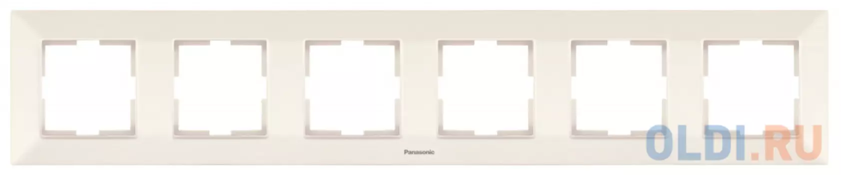 Рамка Panasonic Arkedia Slim WNTF08062BG-RU 6x горизонтальный монтаж пластик бежевый (упак.:1шт)