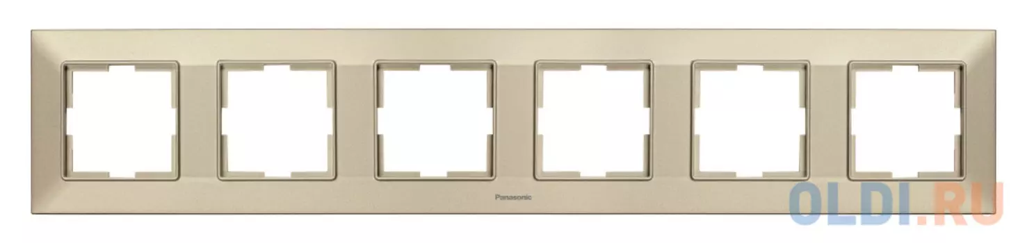 Рамка Panasonic Arkedia Slim WNTF08062BR-RU 6x горизонтальный монтаж пластик бронза (упак.:1шт)
