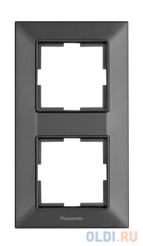 Рамка Panasonic Arkedia Slim WNTF08122DG-RU 2x вертикальный монтаж пластик дымчатый (упак.:1шт)