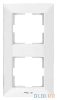 Рамка Panasonic Arkedia Slim WNTF08122WH-RU 2x вертикальный монтаж пластик белый (упак.:1шт)