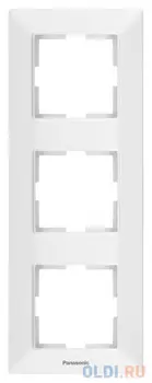 Рамка Panasonic Arkedia Slim WNTF08132WH-RU 3x вертикальный монтаж пластик белый (упак.:1шт)