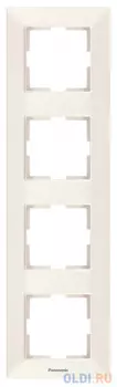 Рамка Panasonic Arkedia Slim WNTF08142BG-RU 4x вертикальный монтаж пластик бежевый (упак.:1шт)