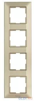Рамка Panasonic Arkedia Slim WNTF08142BR-RU 4x вертикальный монтаж пластик бронза (упак.:1шт)