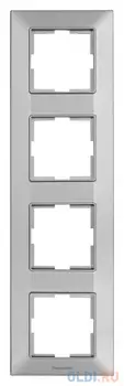 Рамка Panasonic Arkedia Slim WNTF08142SL-RU 4x вертикальный монтаж пластик серебро (упак.:1шт)