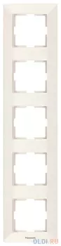 Рамка Panasonic Arkedia Slim WNTF08152BG-RU 5x вертикальный монтаж пластик бежевый (упак.:1шт)