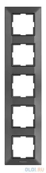 Рамка Panasonic Arkedia Slim WNTF08152DG-RU 5x вертикальный монтаж пластик дымчатый (упак.:1шт)