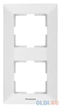 Рамка Panasonic Arkedia WMTF08122WH-RU 2x вертикальный монтаж пластик белый (упак.:1шт)