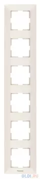 Рамка Panasonic Arkedia WMTF08162BG-RU 6x вертикальный монтаж пластик бежевый (упак.:1шт)