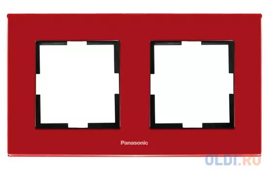 Рамка Panasonic Karre Plus WKTF08023GC-RU 2x горизонтальный монтаж стекло бордовый (упак.:1шт)