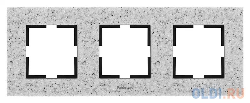 Рамка Panasonic Karre Plus WKTF08033CD-RU 3x горизонтальный монтаж камень сумеречный (упак.:1шт)