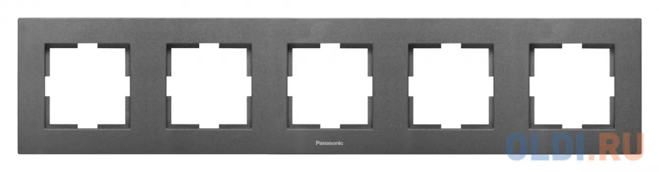 Рамка Panasonic Karre Plus WKTF08052DG-RU 5x горизонтальный монтаж пластик дымчатый (упак.:1шт)