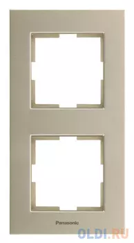 Рамка Panasonic Karre Plus WKTF08122BR-RU 2x вертикальный монтаж пластик бронза (упак.:1шт)