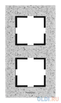 Рамка Panasonic Karre Plus WKTF08123CD-RU 2x вертикальный монтаж камень сумеречный (упак.:1шт)