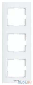 Рамка Panasonic Karre Plus WKTF08132WH-RU 3x вертикальный монтаж пластик белый (упак.:1шт)