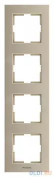Рамка Panasonic Karre Plus WKTF08142BR-RU 4x вертикальный монтаж пластик бронза (упак.:1шт)
