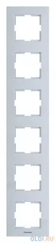 Рамка Panasonic Karre Plus WKTF08162SL-RU 6x вертикальный монтаж пластик серебро (упак.:1шт)