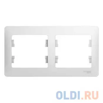 Рамка SCHNEIDER ELECTRIC GSL000102 Glossa 2-м горизонт. бел.