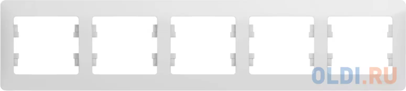 Рамка SCHNEIDER ELECTRIC GSL000105 Glossa 5-м горизонт. бел.