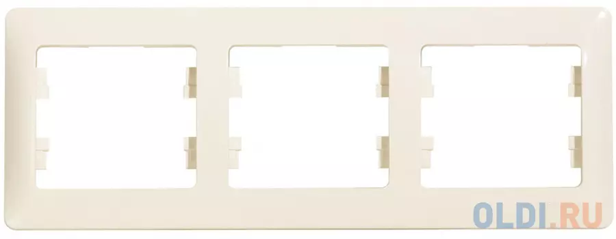 Рамка SCHNEIDER ELECTRIC GSL000203 Glossa 3-м горизонт. беж.