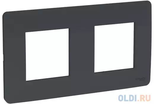 Рамка SCHNEIDER ELECTRIC NU200454 unica studio 2-постовая антрацит