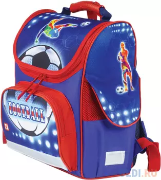 Ранец дышащая спинка BRAUBERG Голкипер 22 л синий красный