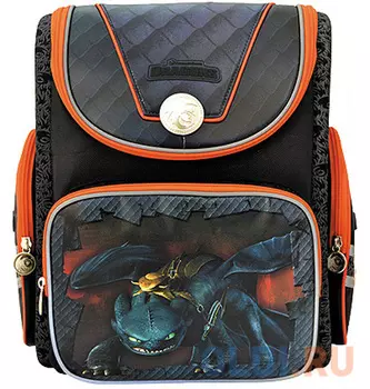 Ранец с анатомической спинкой Action! КАК ПРИРУЧИТЬ ДРАКОНА-2 черный оранжевый DR-ASB5000/3 DR-ASB5000/3