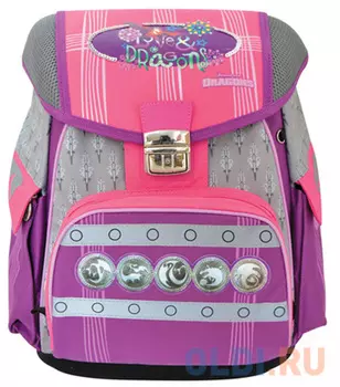 Ранец с анатомической спинкой Action! КАК ПРИРУЧИТЬ ДРАКОНА-2 серый фиолетовый DR-ASB2019/4 DR-ASB2019/4