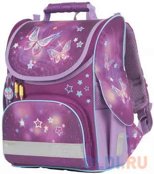 Ранец TIGER FAMILY (ТАЙГЕР) для начальной школы, Nature Quest, девочка, Звездные бабочки, 35х31х19 см, TGNQ-014A