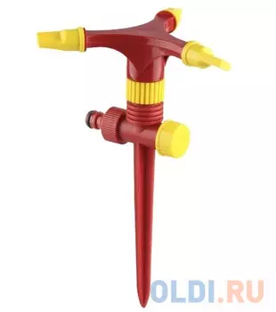 Распылитель GRINDA "CLASSIC Quick-Connection System" круговой регулируемый на пике, пластмассовый, 3 сопла