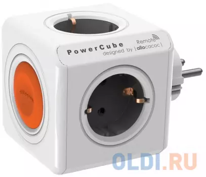 Разветвитель Allocacoc Remote с функцией ДУ на 4 розетки (без выключателя Remote), белый