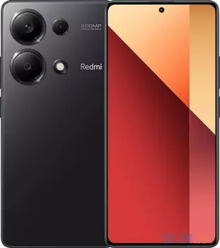Redmi Note 13 Pro Midnight Black (23117RA68G), 16,9 cm (6.67") 20:9 2400 x 1080, 2х2.8 ГГц + 6х2.0 ГГц, 8 Core, 8 GB, 128 GB, 200 МП/16Mpix, 2 Si