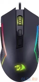 Redragon Проводная игровая мышь Trident Lite черная,RGB,7кн,8000dpi