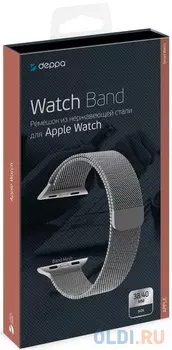 Ремешок Deppa Band Mesh 38mm серебристый 47140