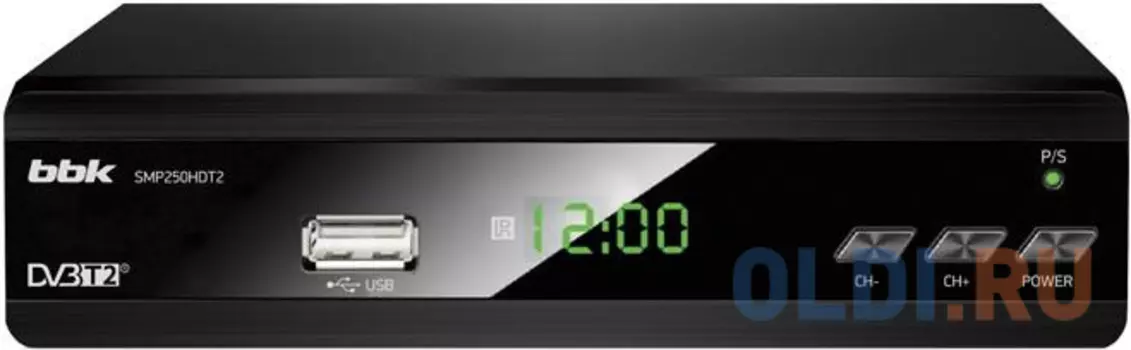 Ресивер DVB-T2 BBK SMP250HDT2 черный
