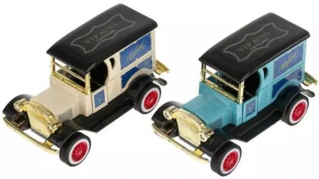 Ретроавто 12см, свет-звук, открыв. двери, инерц., цвет в ассорт. в русс. кор. Технопарк в кор.2*60шт 1586690-R