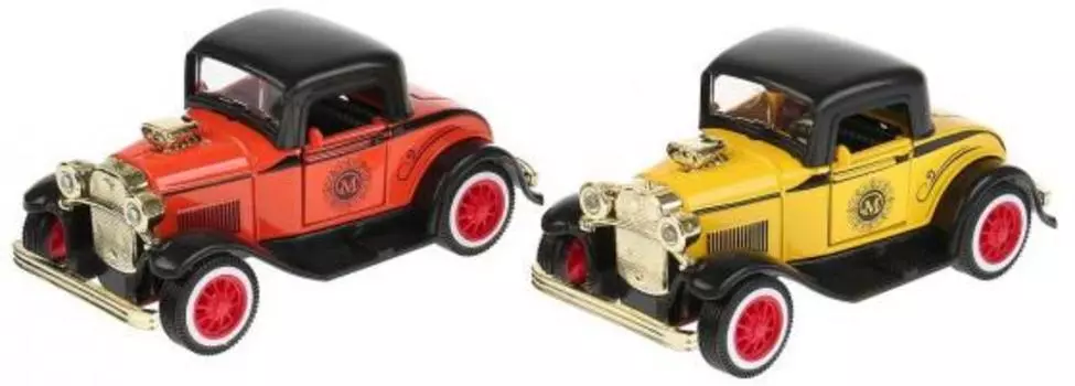 Ретроавто 12см, свет-звук, открыв. двери, инерц., цвет в ассорт. в русс. кор. Технопарк в кор.2*60шт 1586688-R