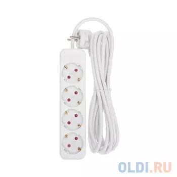 Rexant 13-4026 Удлинитель STANDARD 4 гнезда, 3м, 3х1,0мм?, с/з, белый