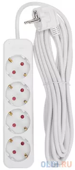 Rexant 13-4027 Удлинитель STANDARD 4 гнезда, 5м, 3х1,0мм?, с/з, белый