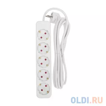 Rexant 13-4029 Удлинитель STANDARD 5 гнезд, 3м, 3х1,0мм?, с/з, белый