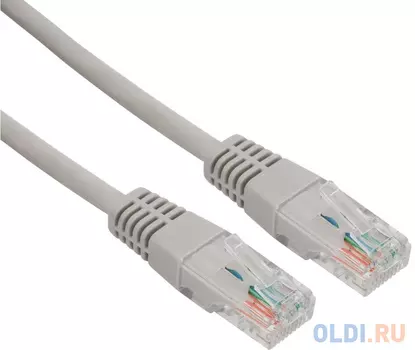 Rexant (18-8002) Патч-корд U/UTP, CAT5E, RJ45-RJ45, LSZH серый, 1м