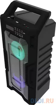 RITMIX SP-830B black {дисплей LED, эквалайзер, RGB-подсветка, до 8 часов, микрофонный вход Jack 6,3 мм, 1800 мАч, 7.4 В, microUSB DC 5В 2A, пластик, ч