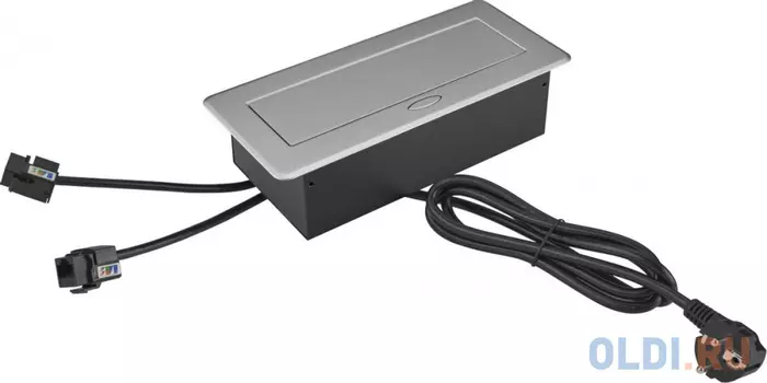 Розетка Cactus CS-SOCKET-EU2-USBA/C-NET для столешницы серый