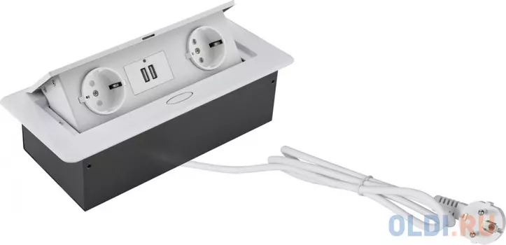 Розетка Cactus CS-SOCKET-EU/USBA-WH для столешницы белый